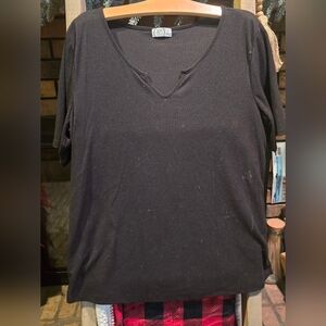Maurices Black Short Sleeve Top